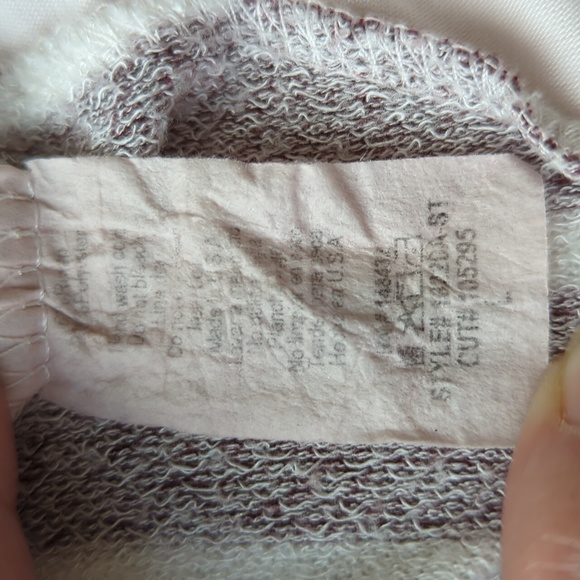 Pink Clover Striped Faux Button Back SS High Low Top L White Red Purple - Picture 3 of 15